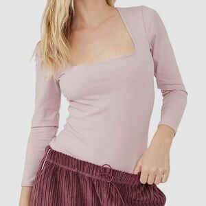 Free People Lilac Long Sleeve Top